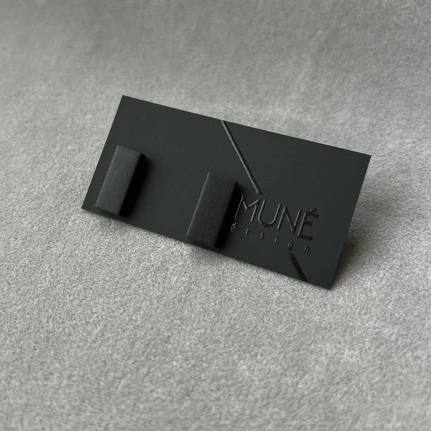 Stud Earrings - Bricks (Black)