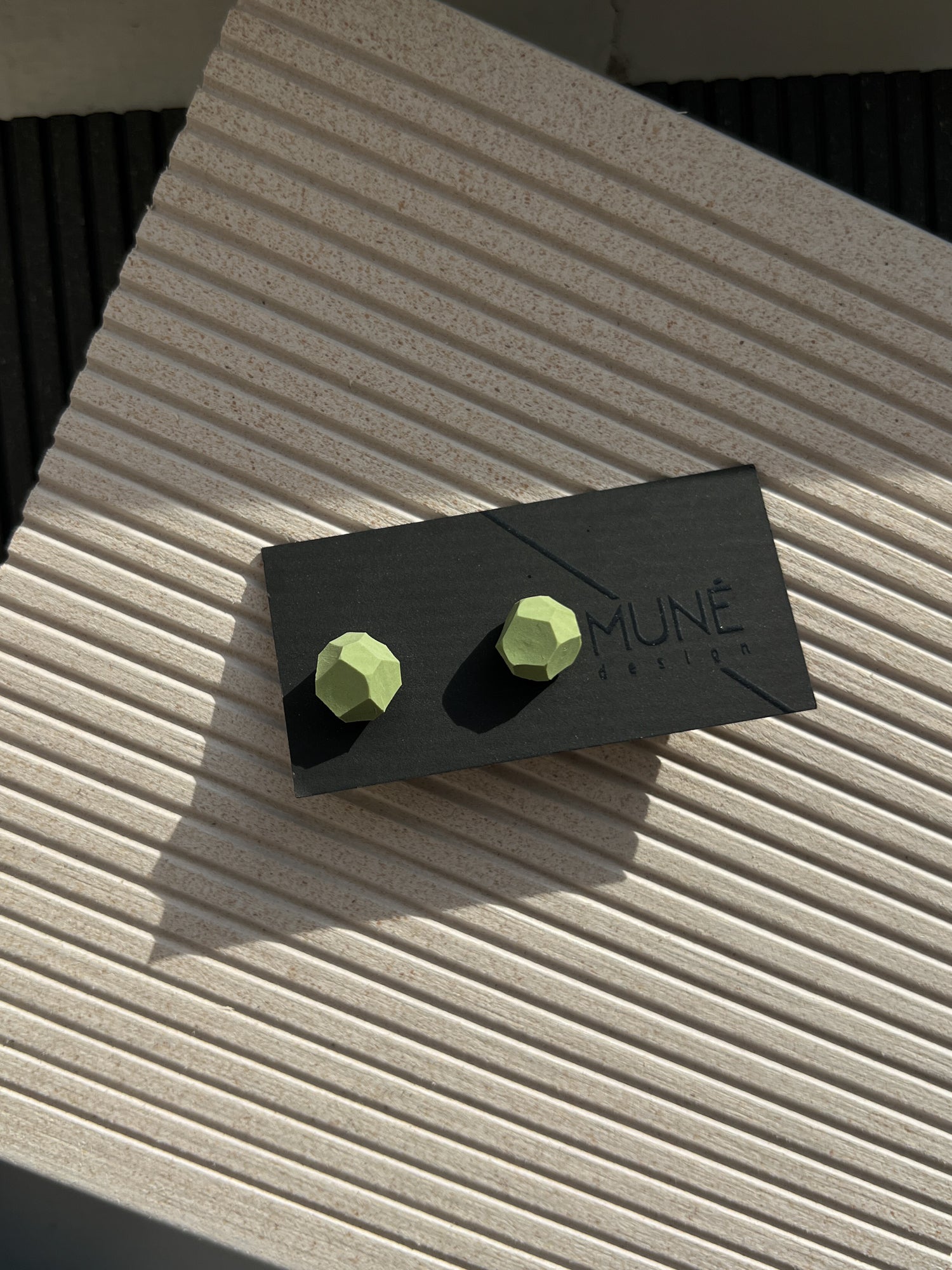 Stud earrings | K_spring green