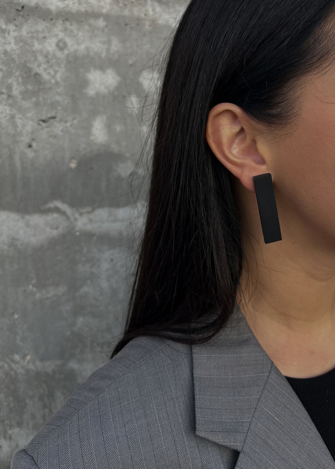 Modernūs auskarai - Charcoal -