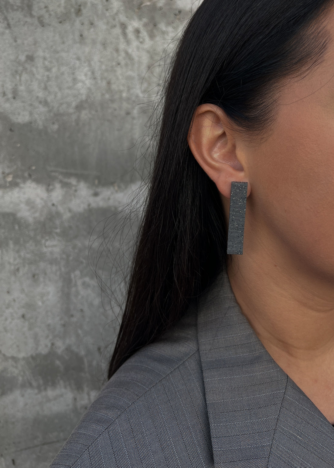 Modern Earrings - Concrete -