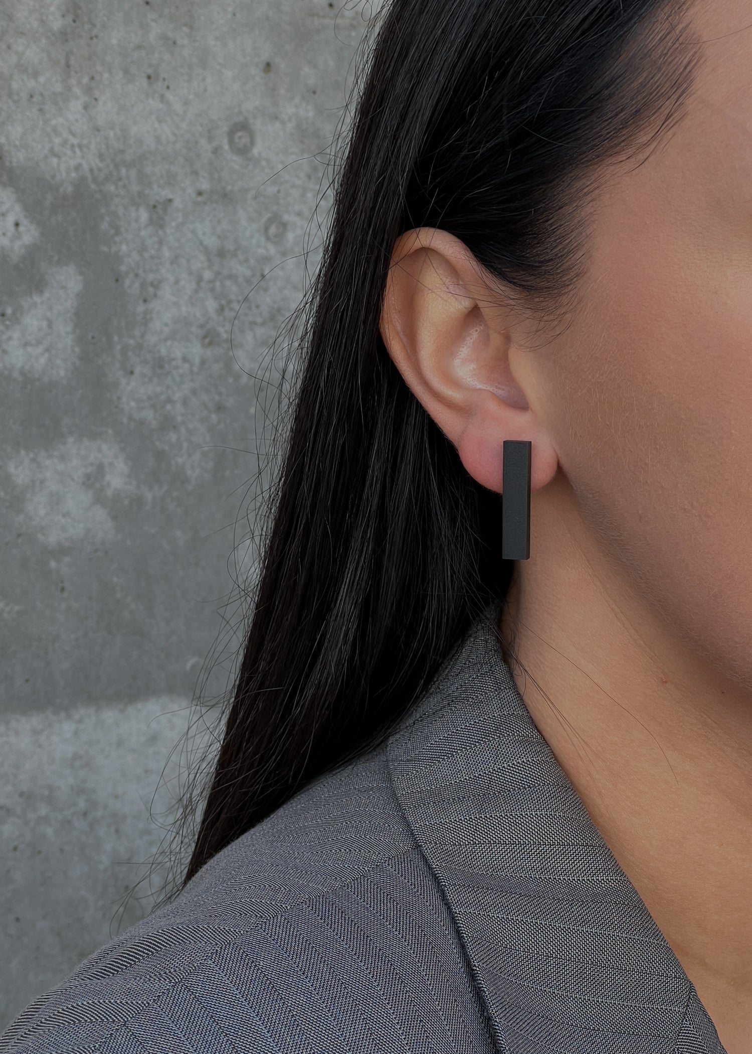 Rinkinys: auskarai - PSK_ma_black ir padėkliukas_sand