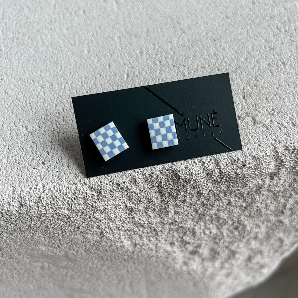 Earrings - Chessboard