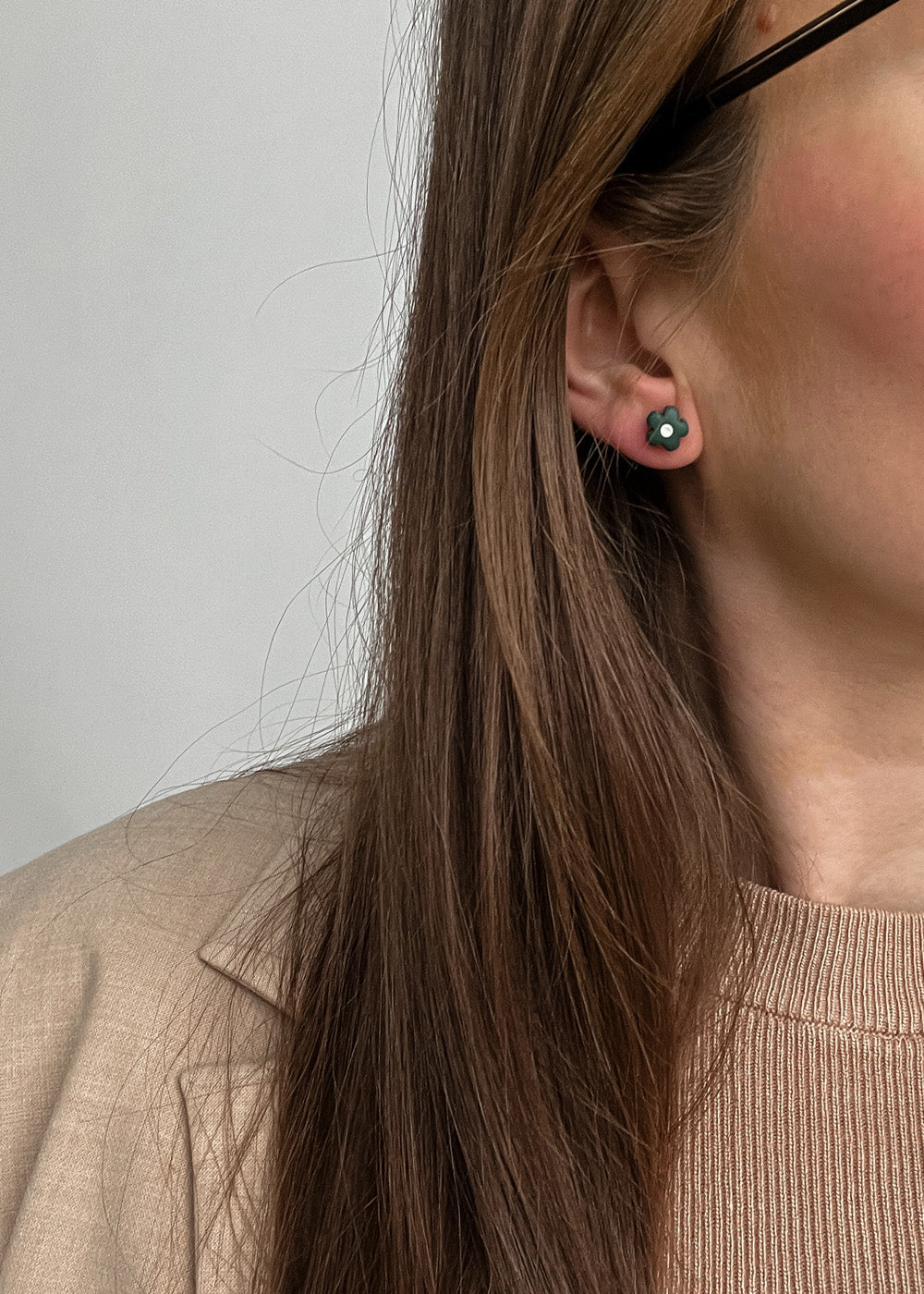 Auskarai | Little Flowers_green