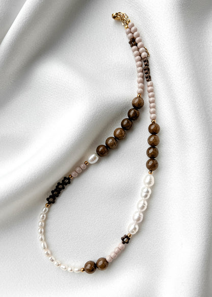 Jasper and pearl Necklace