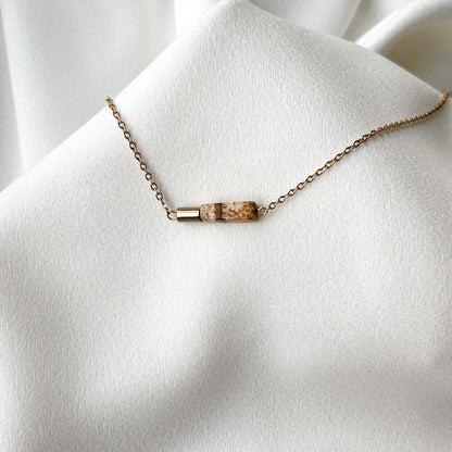 Picture jasper chain necklace
