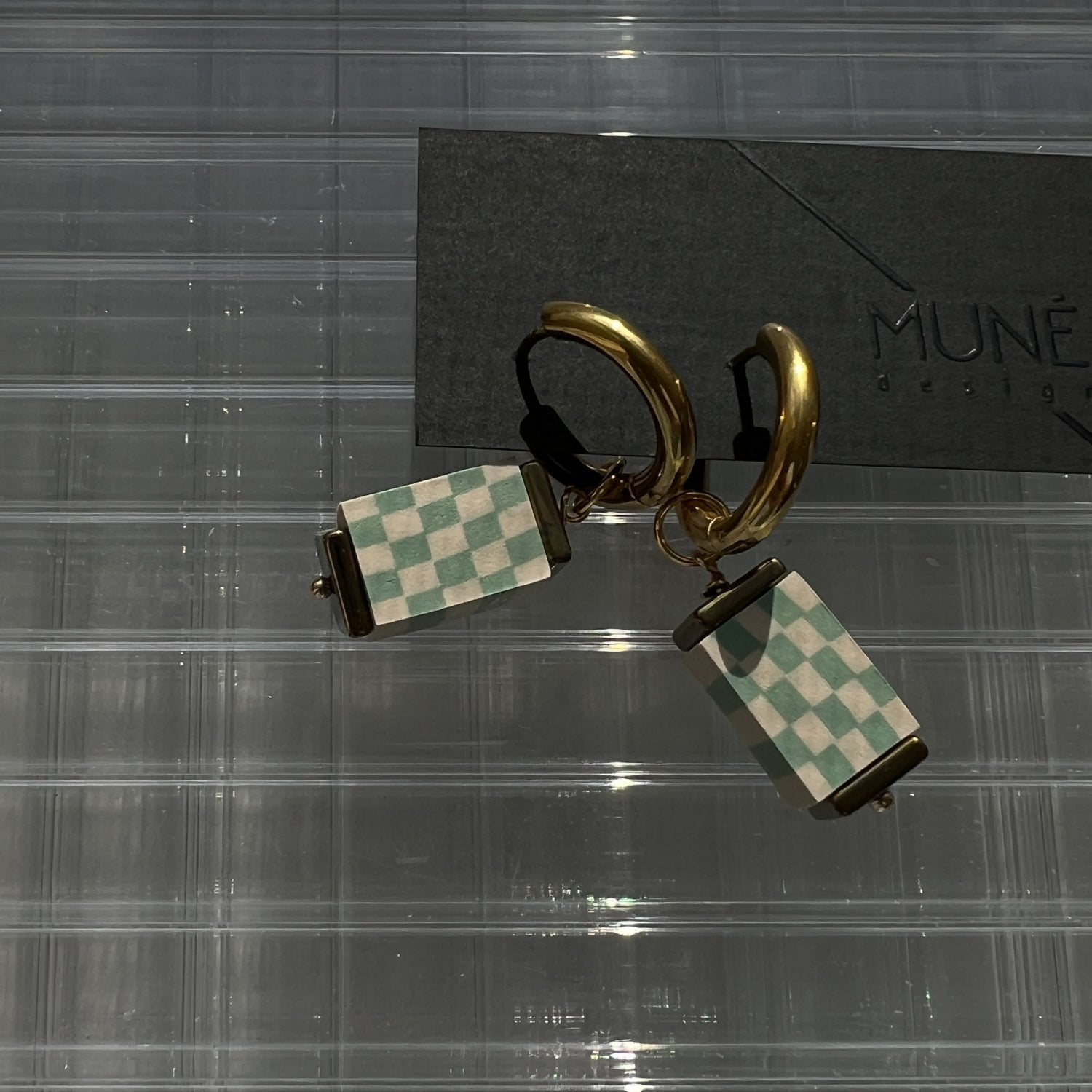 Auksu padengti auskarai - rinkutės - MUNÉ