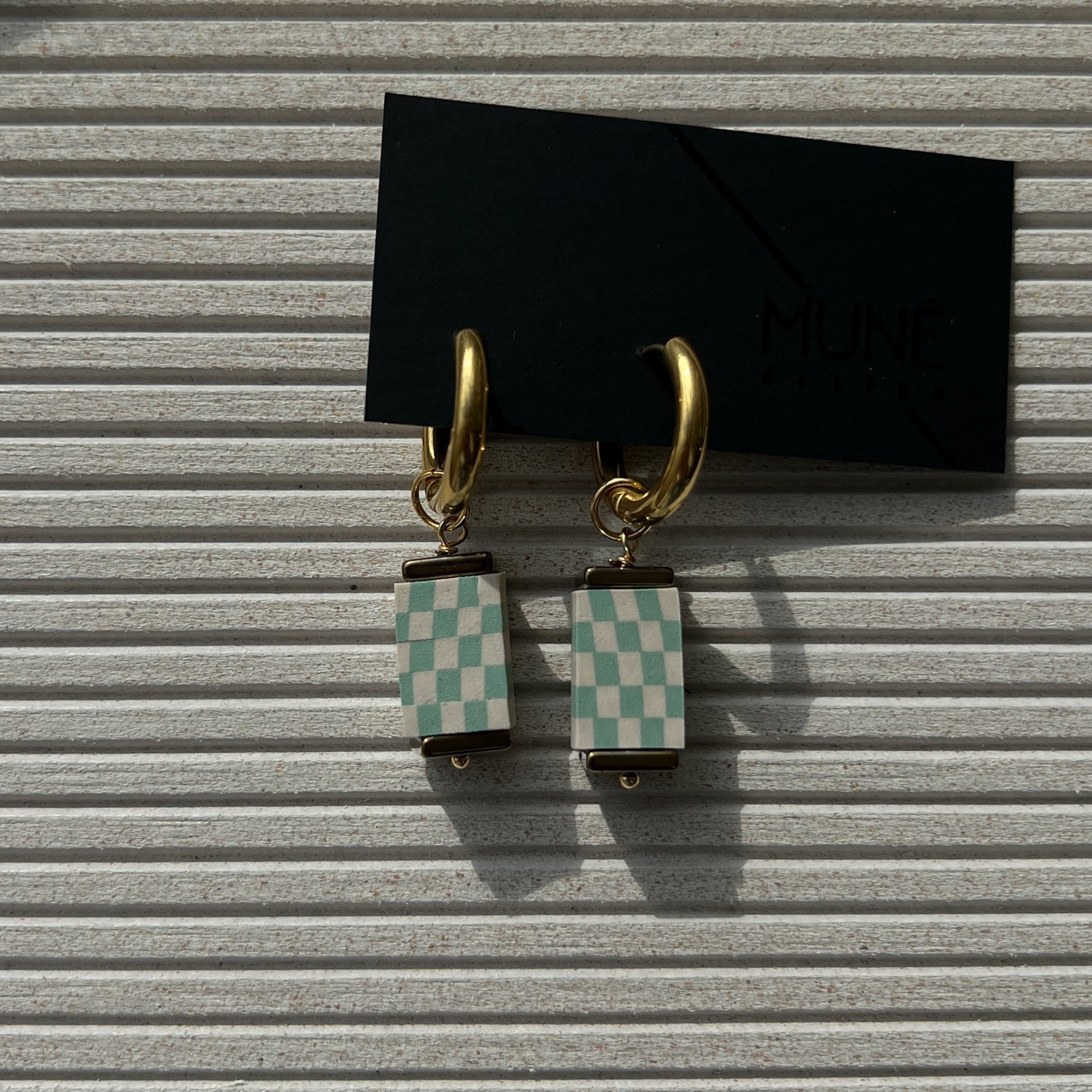 Auksu padengti auskarai - rinkutės - MUNÉ