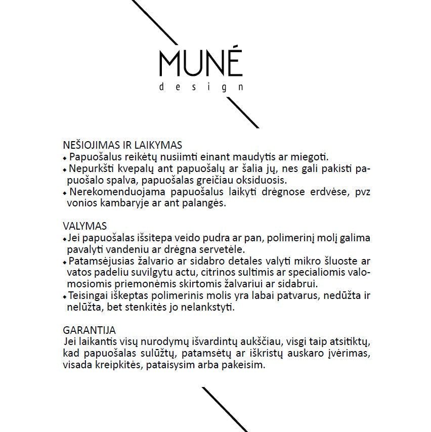 Auskarai | Stone_sand - MUNÉ