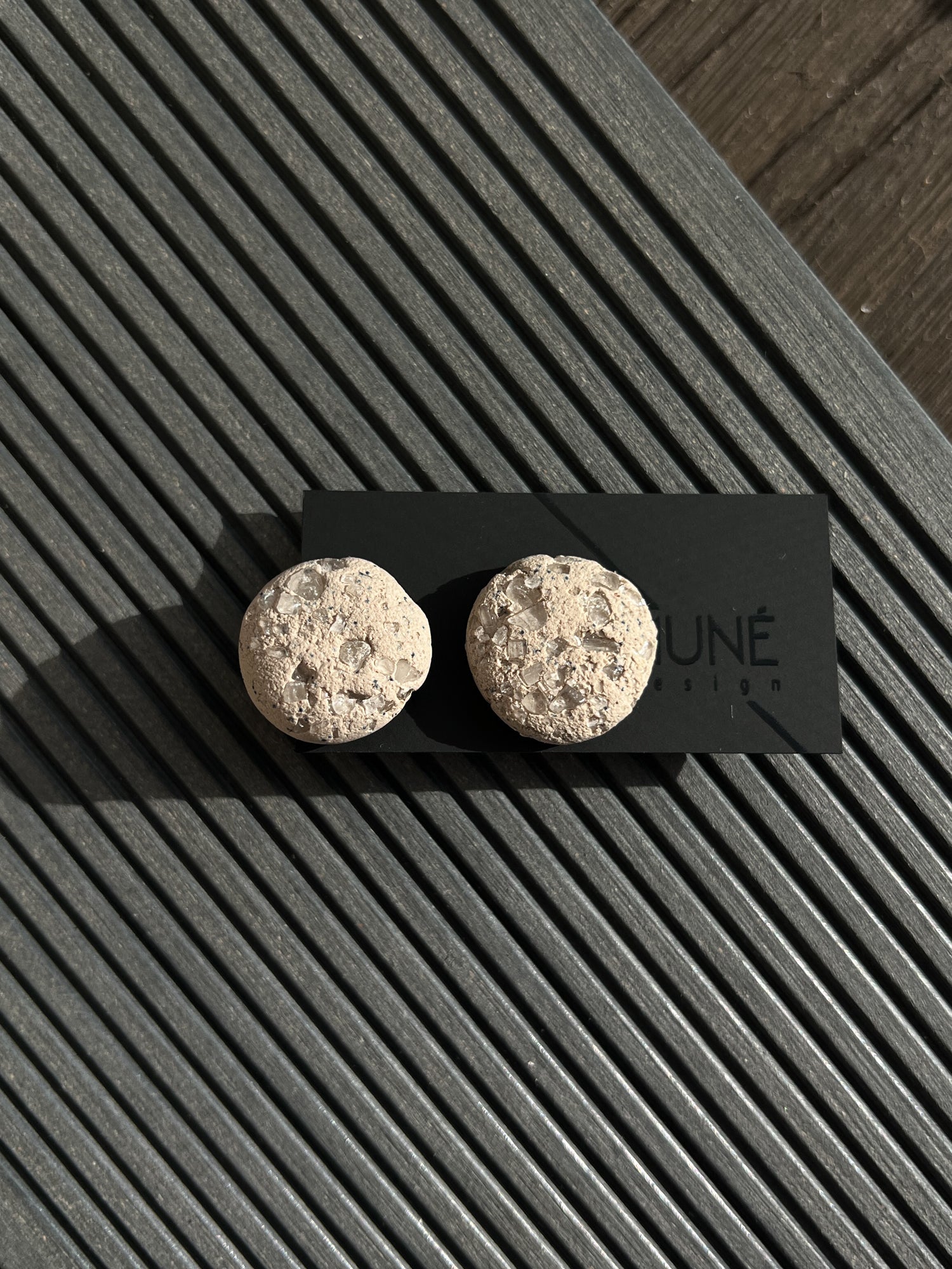 Auskarai | Stone_sand - MUNÉ