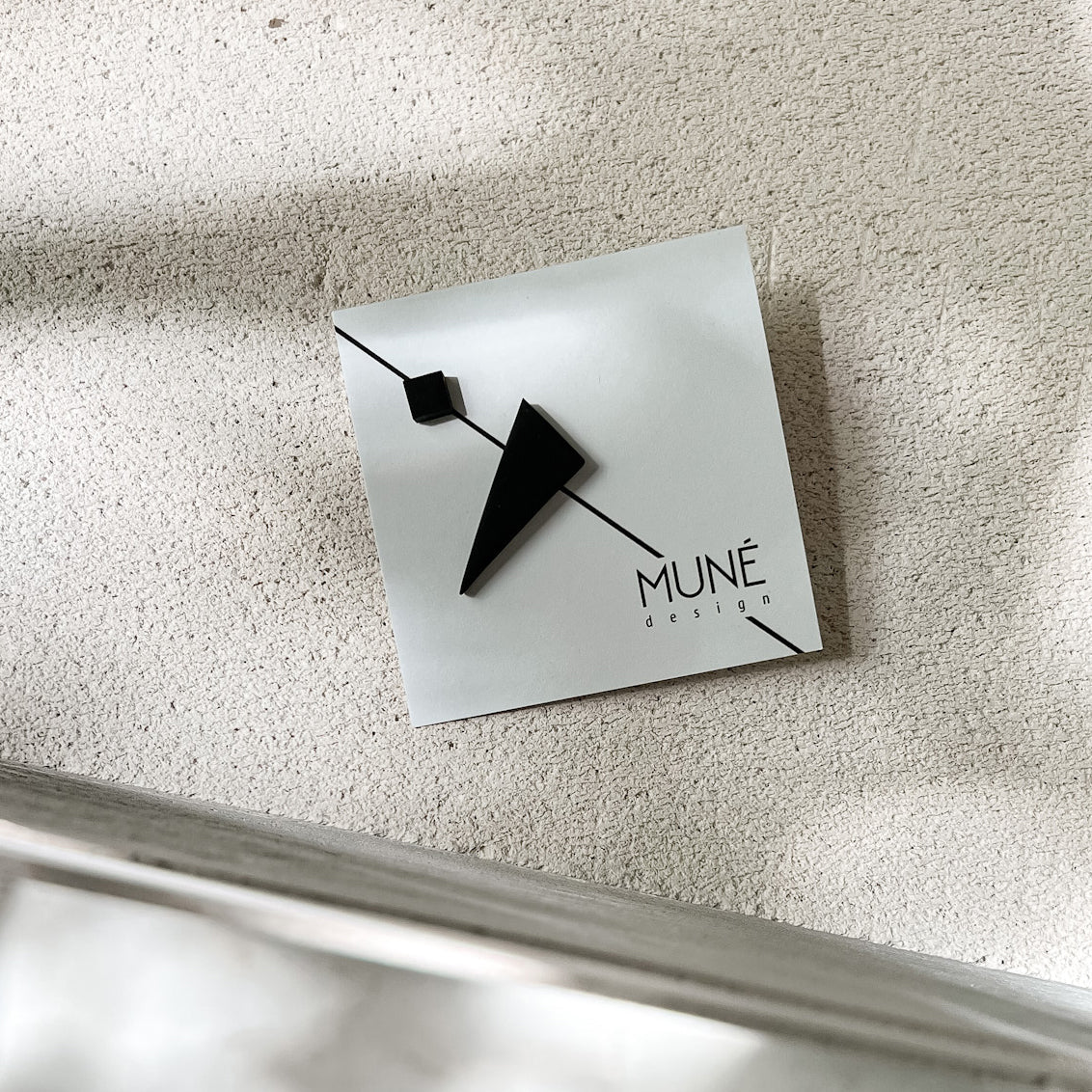 Asymmetrical Stud Earrings - S Black