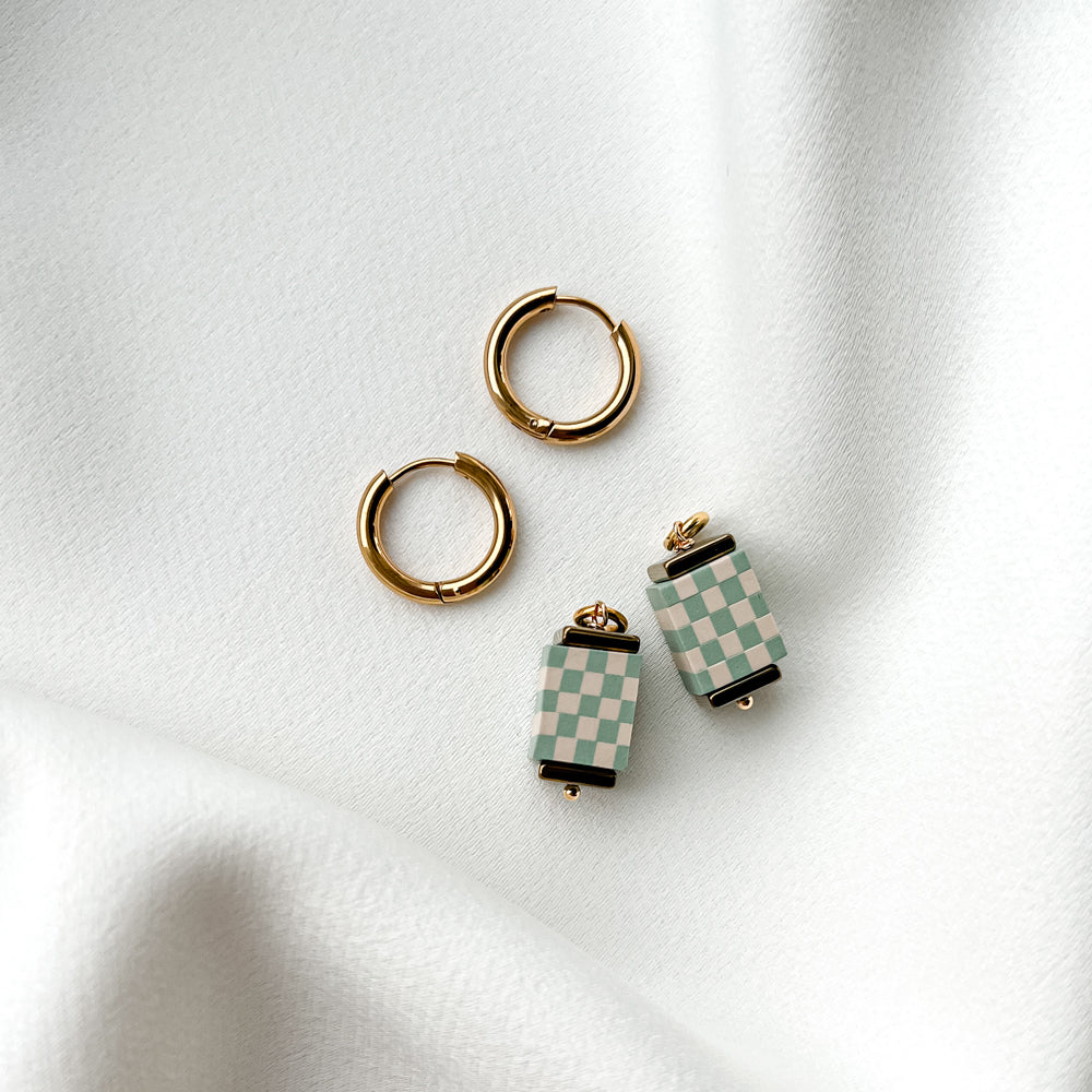 Gold plated hoop earrings