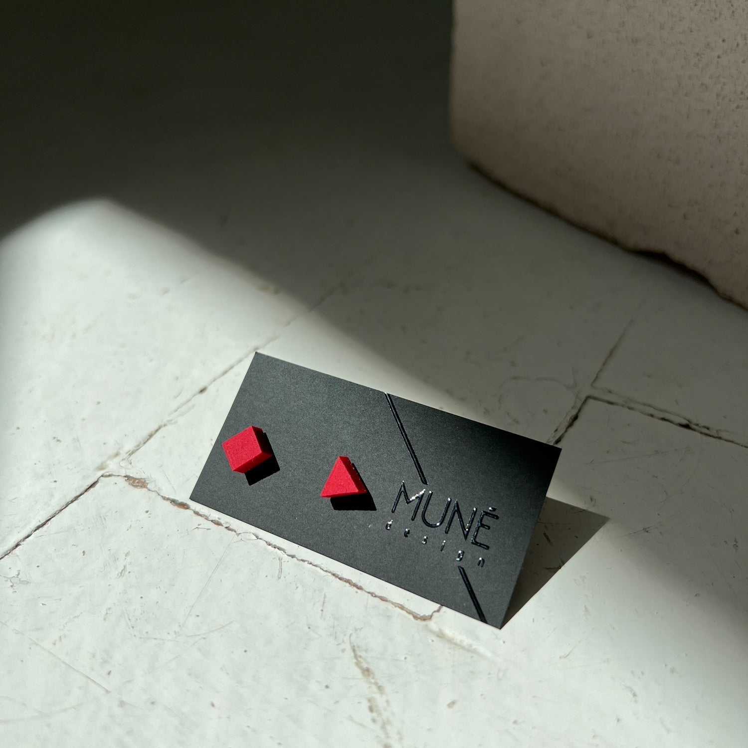 Tiny Stud Earrings - TK- Red