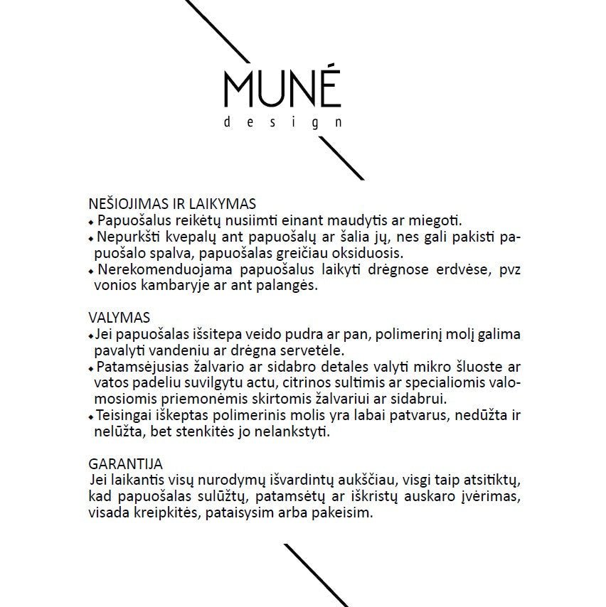 Veriamieji auskarai Bricks_(White_Botanical) - MUNÉ