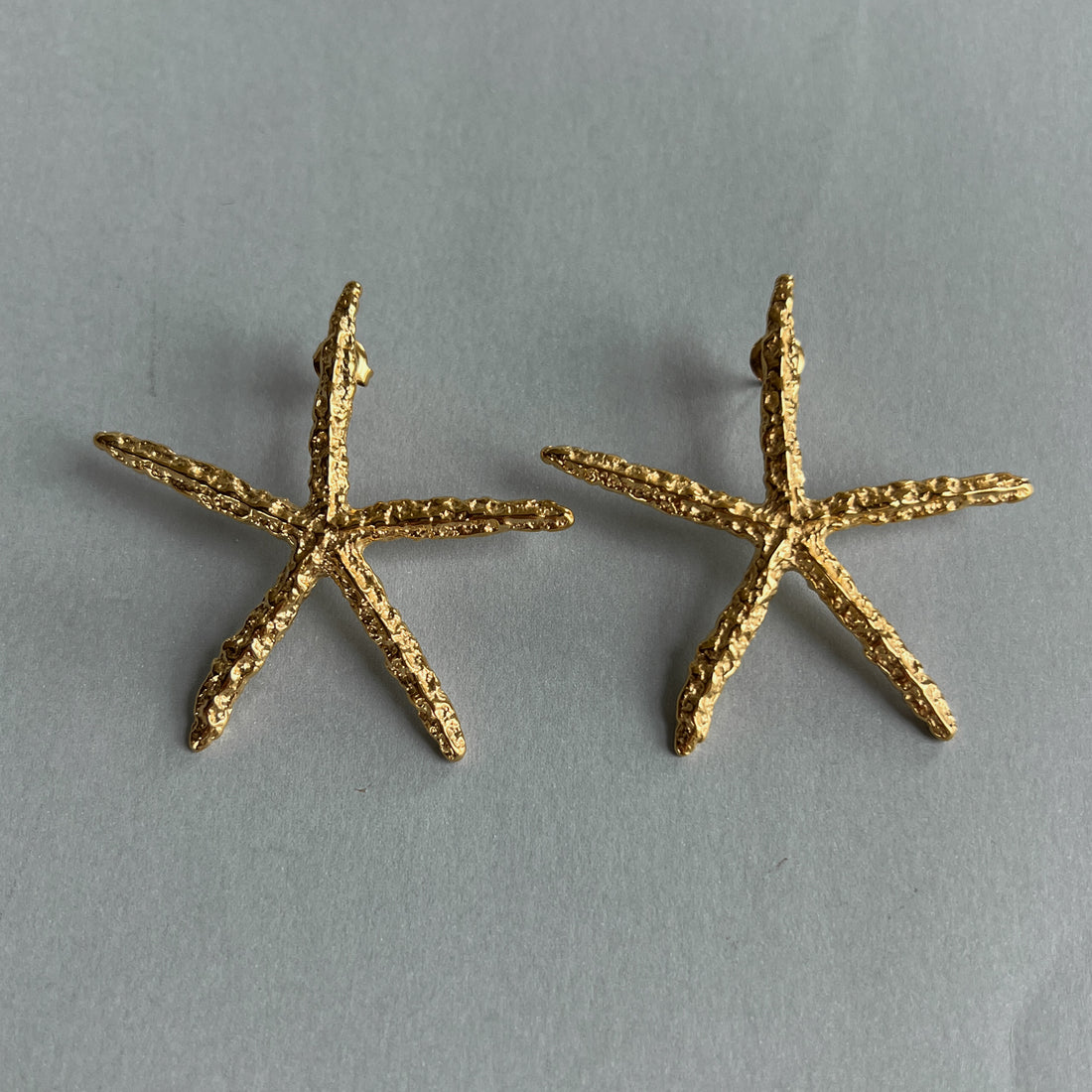 Gold colour sea star earrings