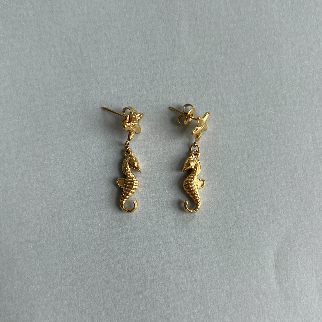 Gold colour summery earrings
