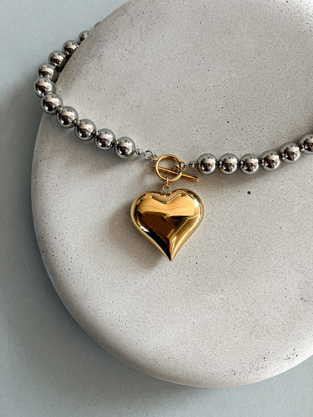 Stainless steel heart necklace