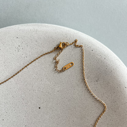 Minimalistic chain necklace with a heart pendant