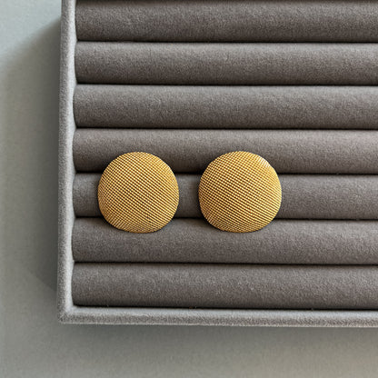 Big gold colour modern stud earrings