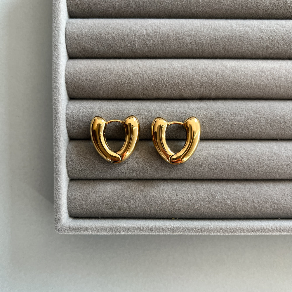 Gold colour hoop earrings