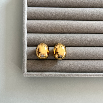 Two sizes drop shape stud earrings