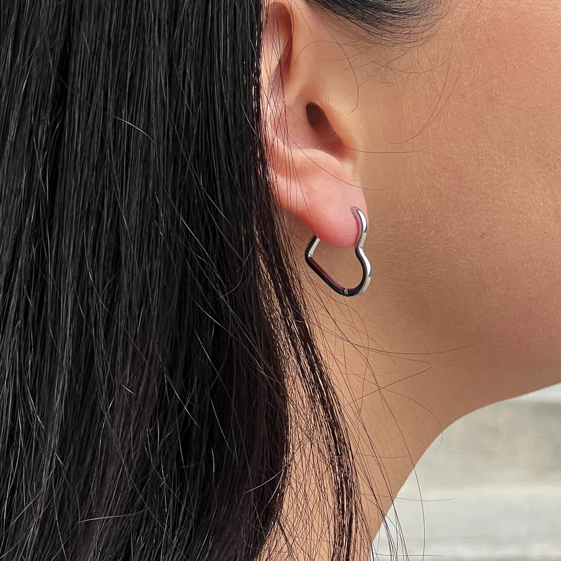 Nerūdijančio plieno širdies formos hoopsai