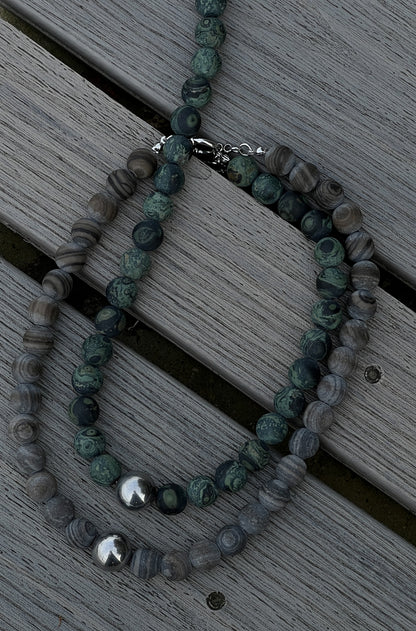 Oversized kambaba jasper necklace