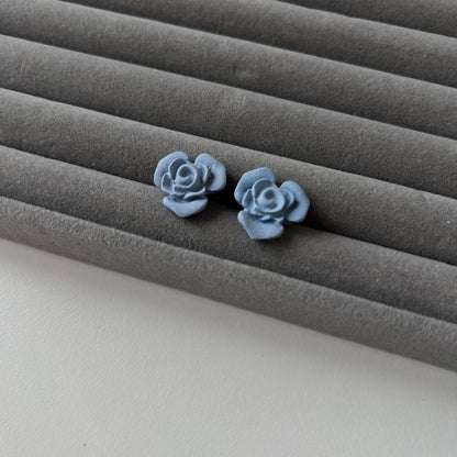 Stud earrings | Roses_blue