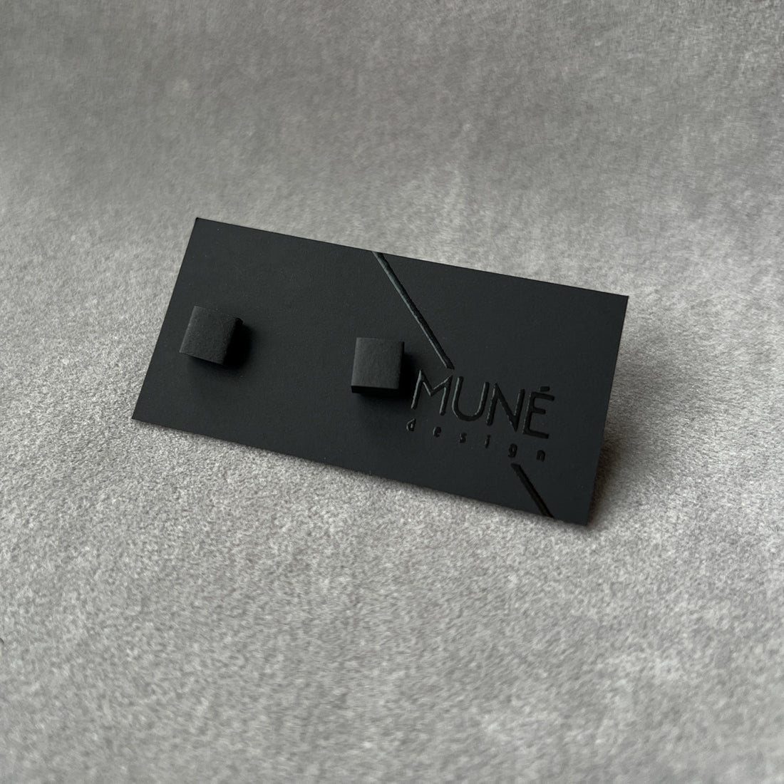 Tiny Stud Earrings - KK Black