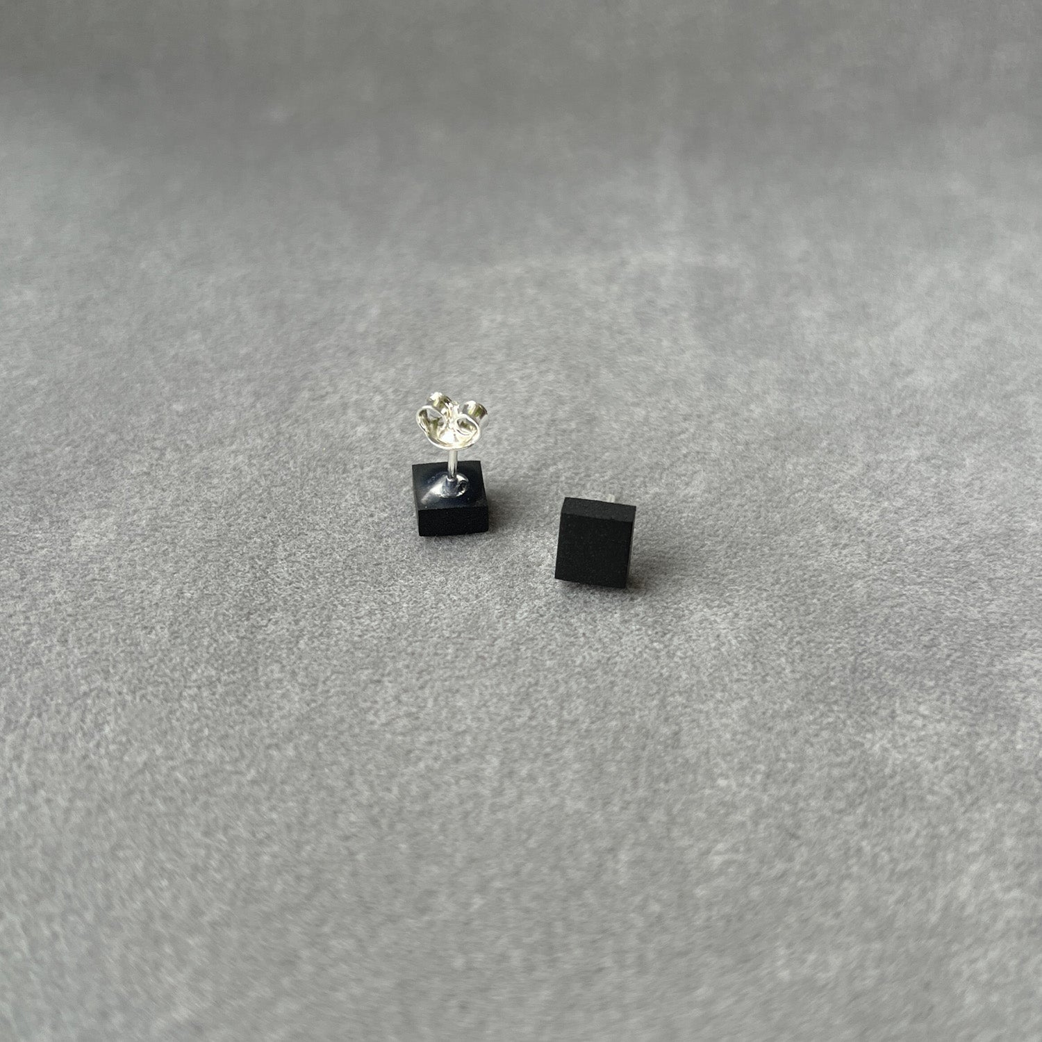 Tiny Stud Earrings - KK Black