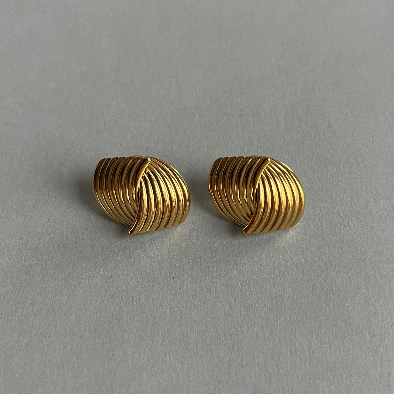 Vintage style big stud earrings