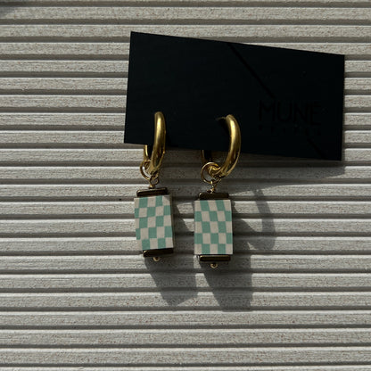 Gold plated hoop earrings