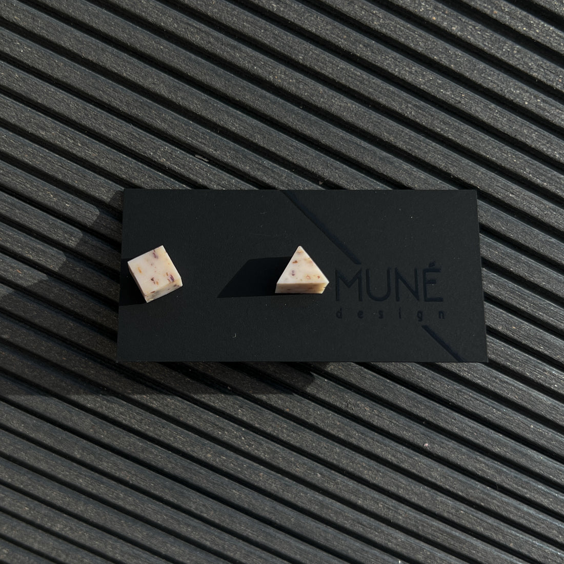 Tiny Stud Earrings - TK White Botanical