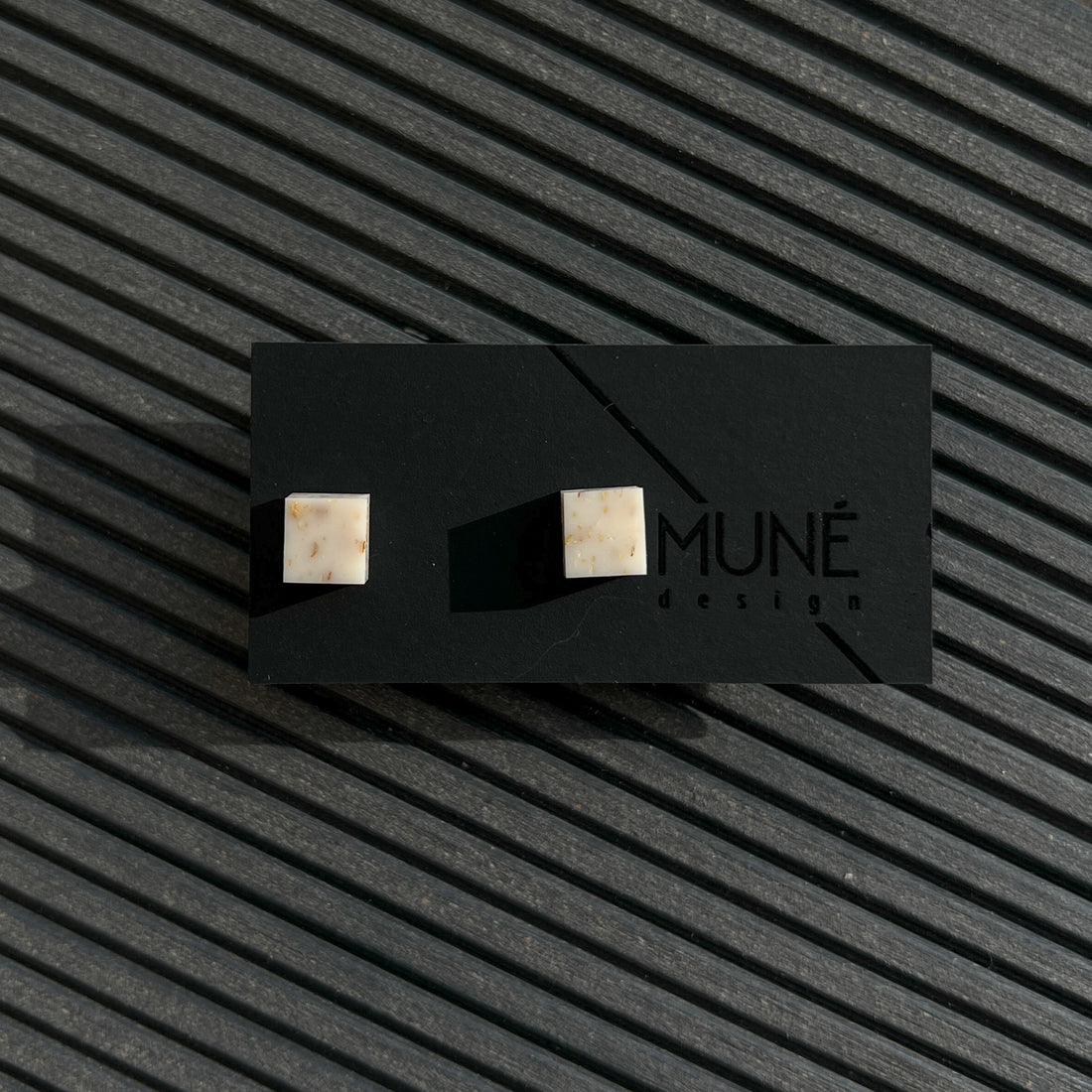 Tiny Stud Earrings - KK White Botanical