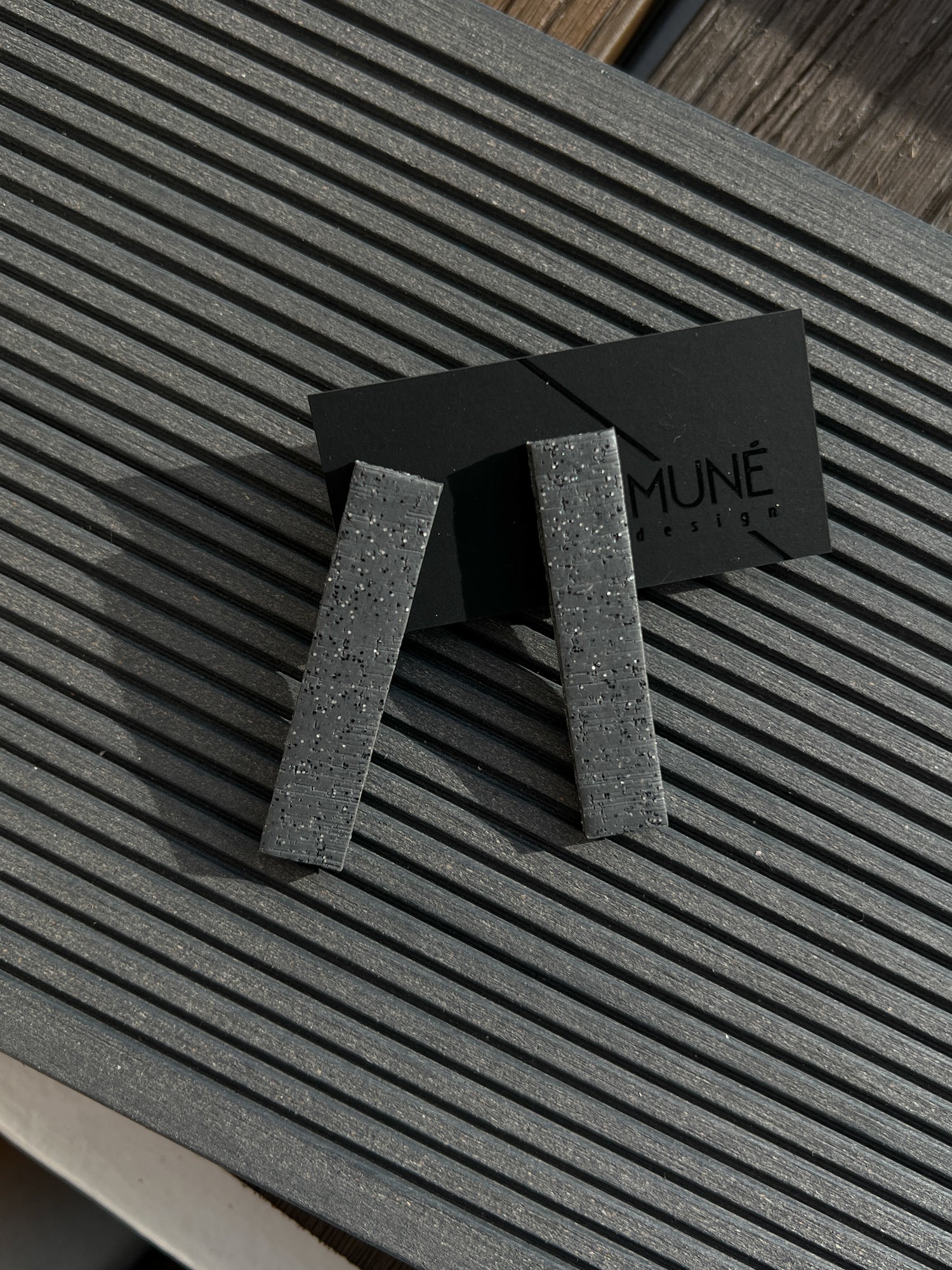 Modern Earrings - Concrete -