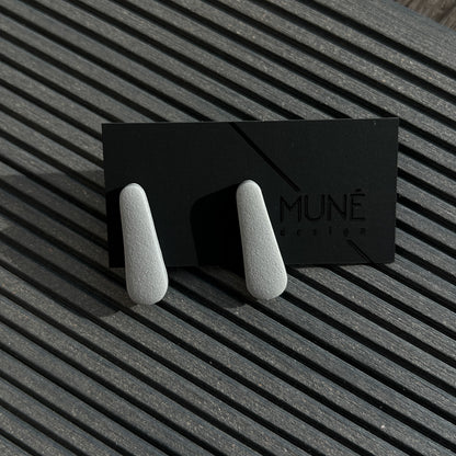 Stud earrings | Drops_grey