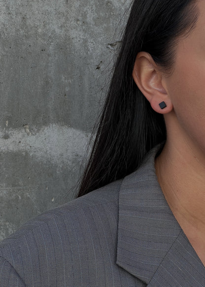 Tiny Stud Earrings - KK Black