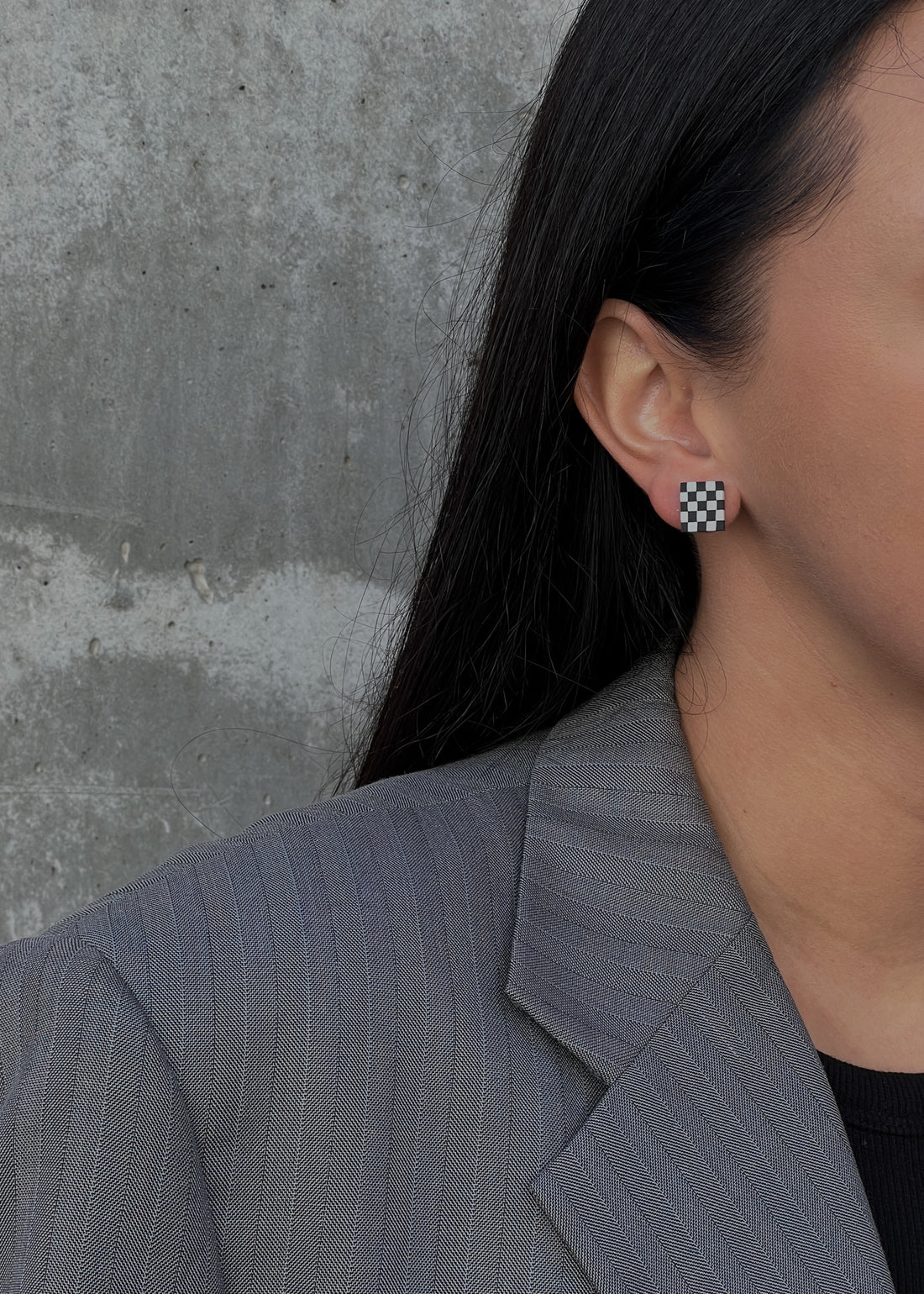Earrings - Chessboard