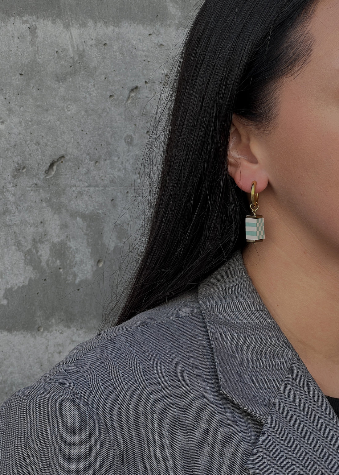 Gold plated hoop earrings
