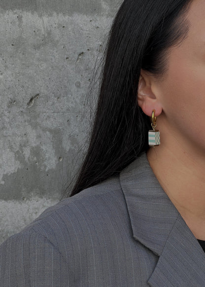 Gold plated hoop earrings