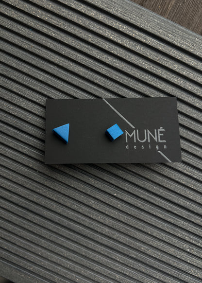 Tiny Stud Earrings - TK- Blue