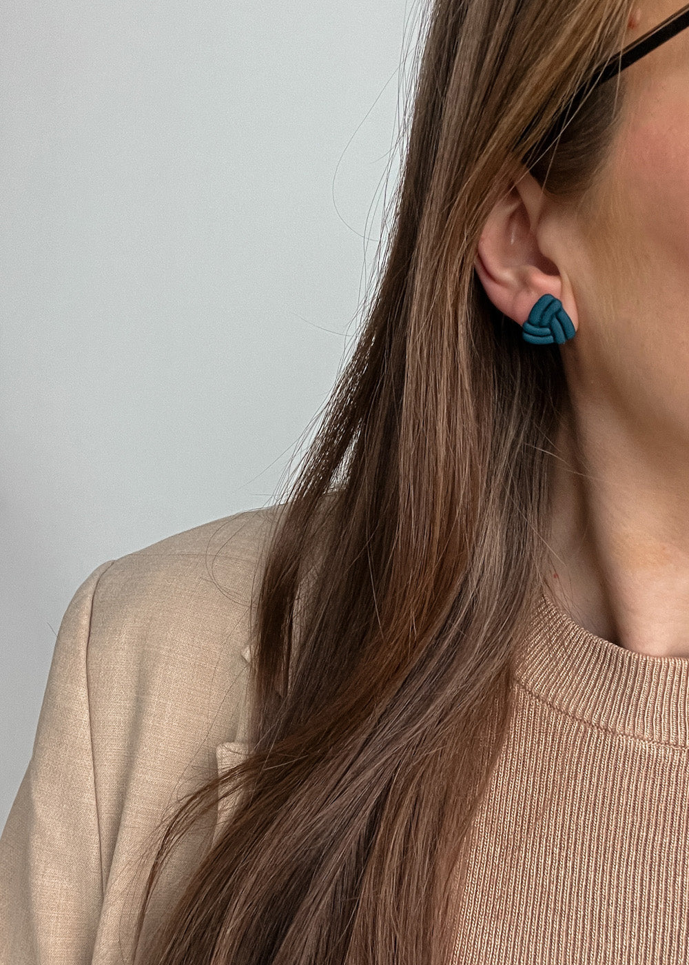 Earrings | Sea shell_dark blue