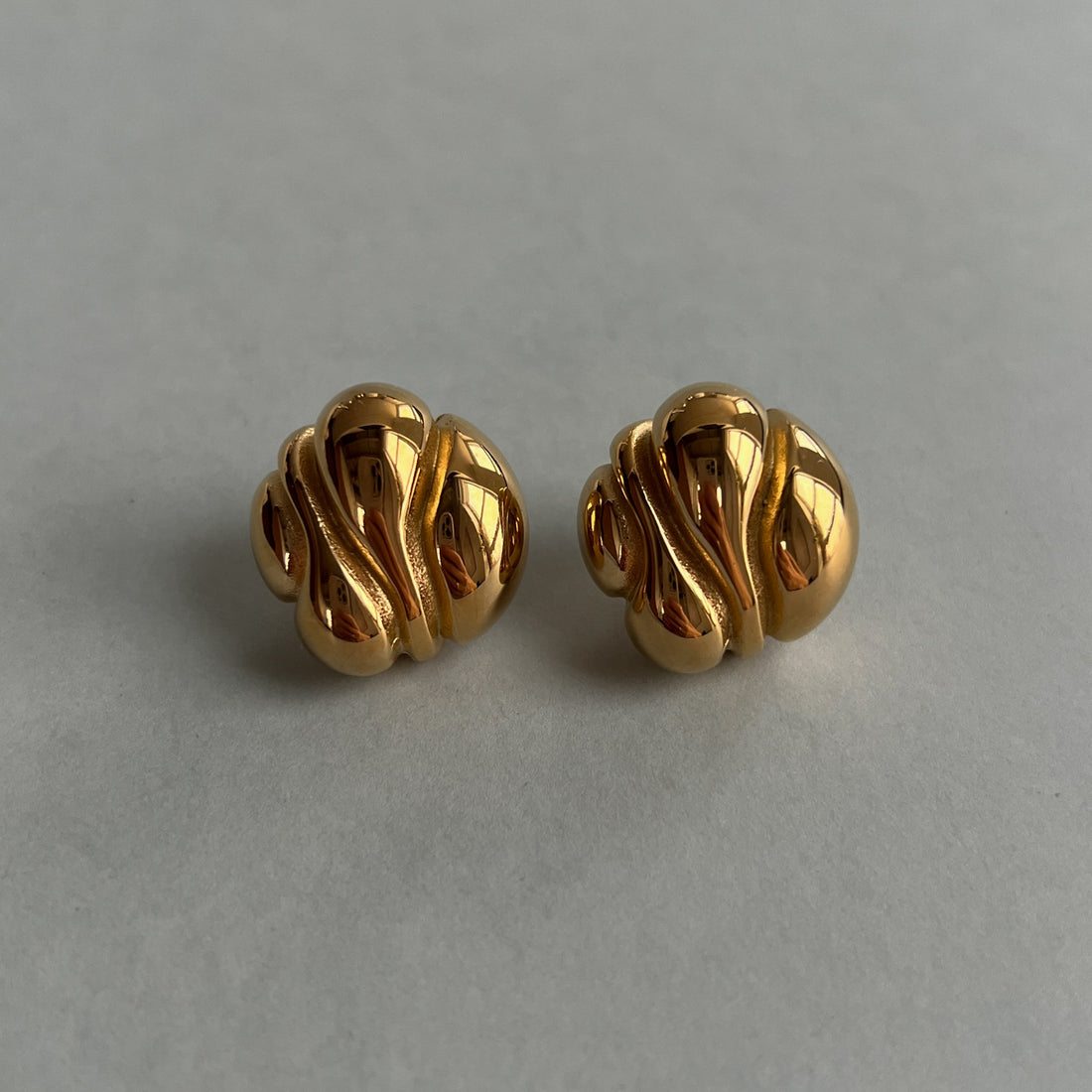 Gold colour vintage style studs