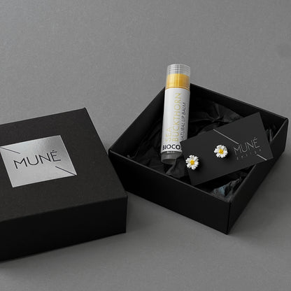 Rinkinys: Natūralus lūpų balzamas ir auskarai Daisies_small