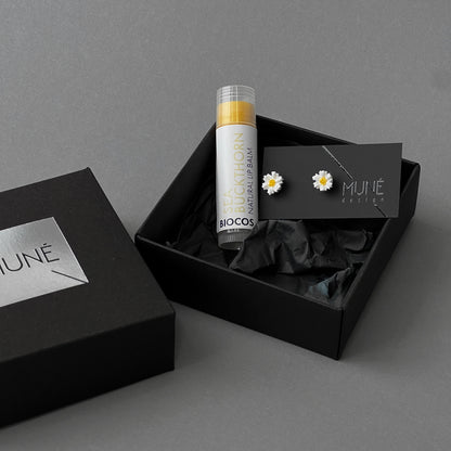 Rinkinys: Natūralus lūpų balzamas ir auskarai Daisies_small