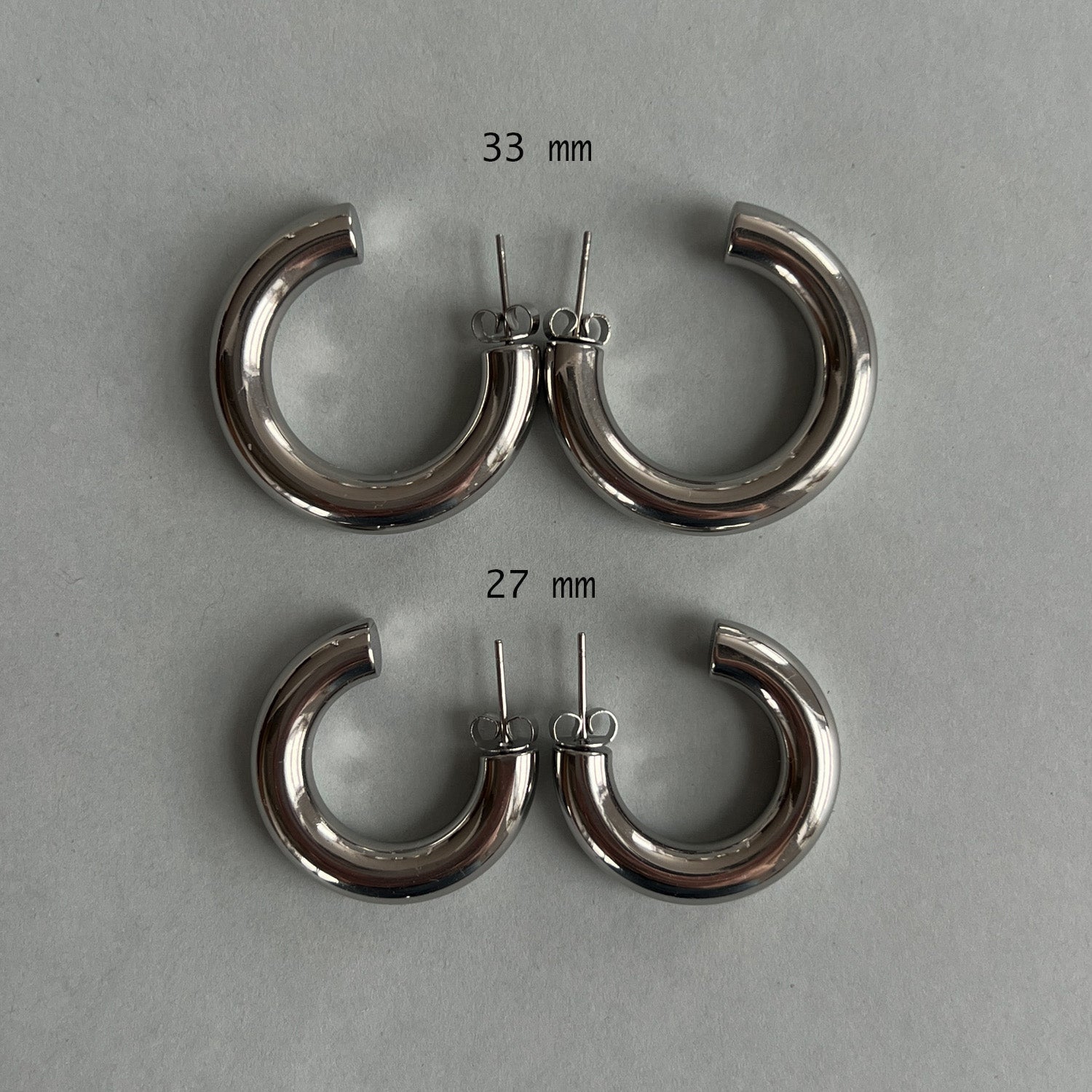 Stainless steel hoops (33 mm)