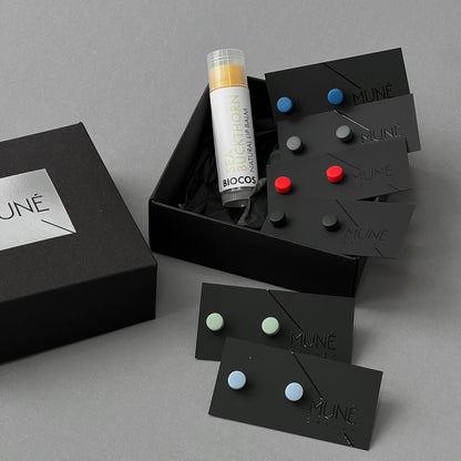 Rinkinys: Natūralus lūpų balzamas ir auskarai Little joy