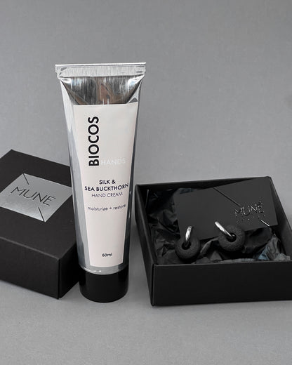 Rinkinys: Natūralus rankų kremas ir hoopsai