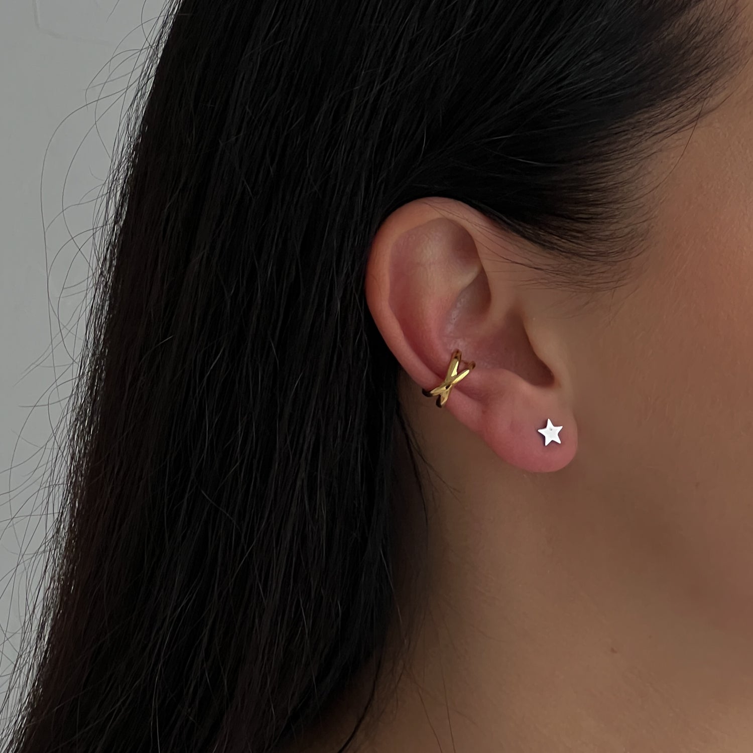 Aukso sapalvos ear cuff&