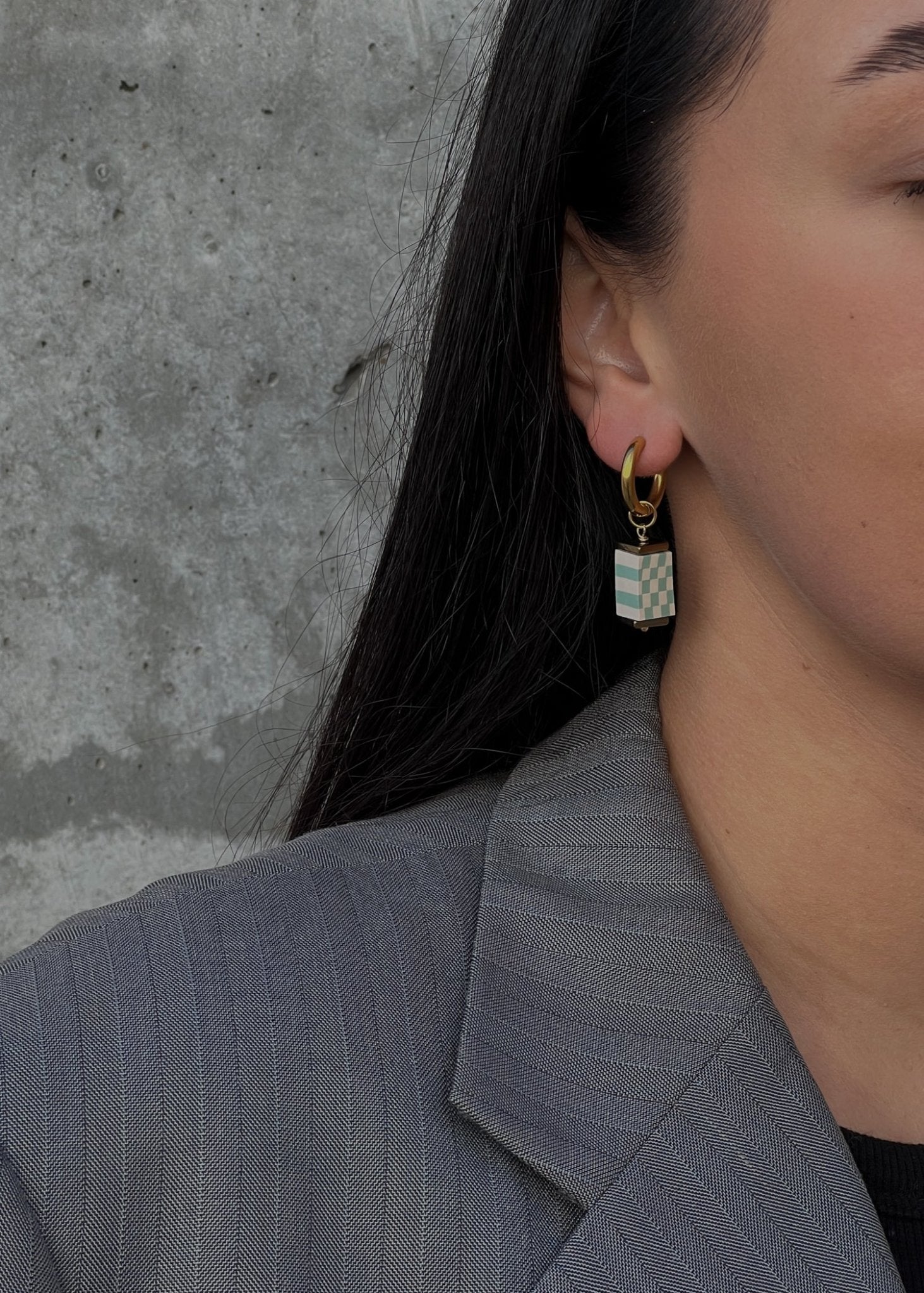 Auksu padengti auskarai - rinkutės - MUNÉ