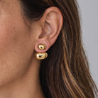 Auskarai 2 in 1 „Gold Double Pebbles“ - MUNÉ
